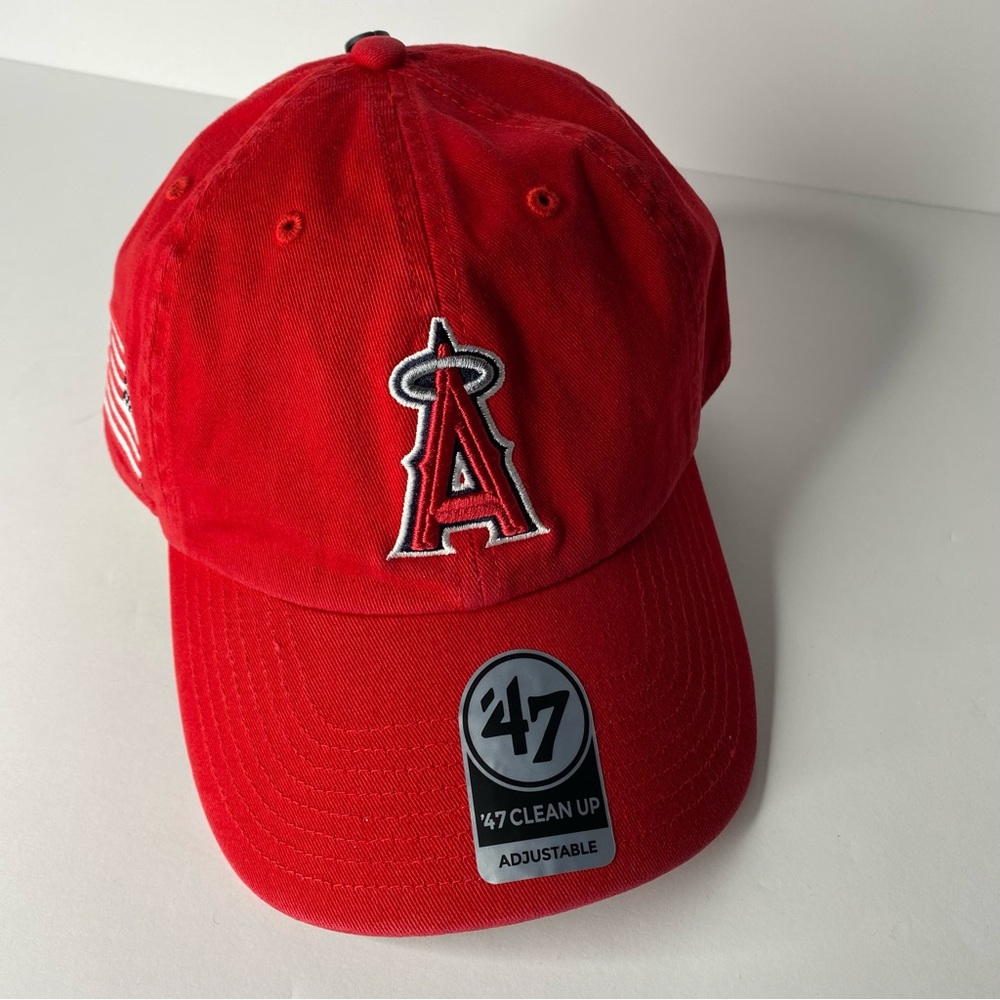 Los Angeles Angels '47 Brand Franchise Adjustable OSFM Adult Red Hat Cap MLB New